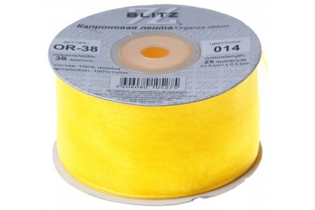 Лента капроновая BLITZ желтый(014), 38 мм, 1м
