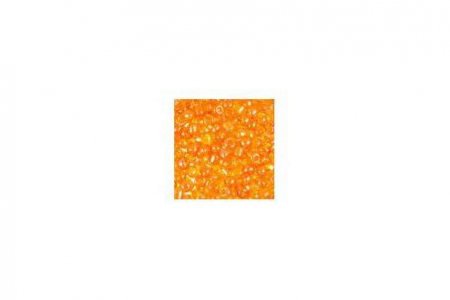 Бисер китайский круглый Ideal 10/0 прозрачный/глянцевый темно-оранжевый (108В), 50г