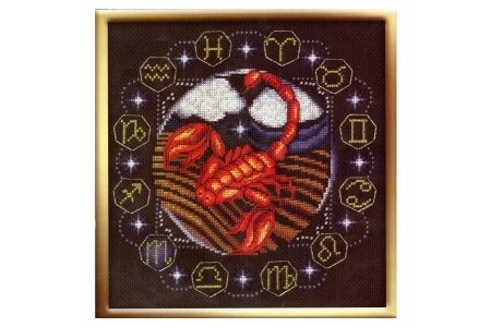 Набор для вышивания крестом Panna Знак зодиака. Скорпион, 21*20,5см