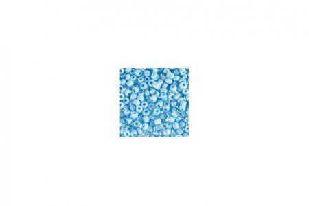 Бисер китайский круглый Ideal 10/0 непрозрачный/глянцевый голубой (123), 50г