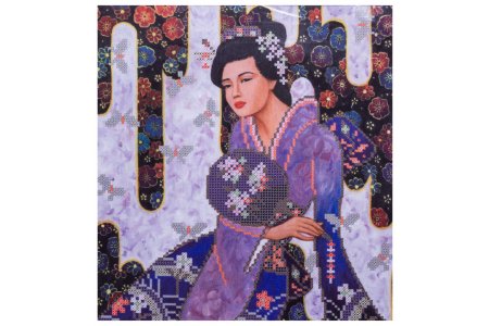 Канва с рисунком для вышивки бисером НОВА СЛОБОДА(Nova Sloboda) Красавица из Киото, 27*27см