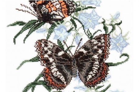 Набор для вышивки бисером ОВЕН Колокольчик и бабочки, 30*39см