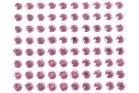 Стразы самоклеющиеся GLOREX, Круг, 8мм, розовый, 80шт