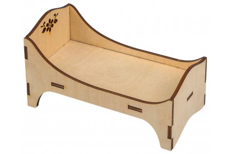 Заготовка для декорирования деревянная MR. CARVING Кроватка, 17*9*8,5см