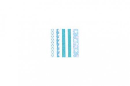 Ленты декоративные для скрапбукинга Mr.Painter, набор, голубой, 30*1см, 5шт