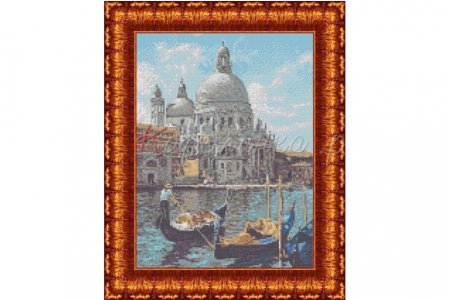 Ткань с рисунком для вышивки бисером КАРОЛИНКА Венеция, 27*37см