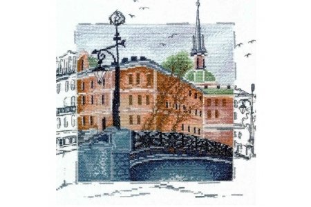 Набор для вышивания крестом МАРЬЯ ИСКУСНИЦА Питерский мост (по рисунку А. Майской), 25*25см