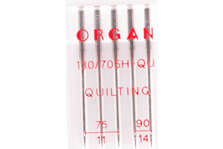Иглы для швейных машин ORGAN для квилтинга, №75-90, 5шт