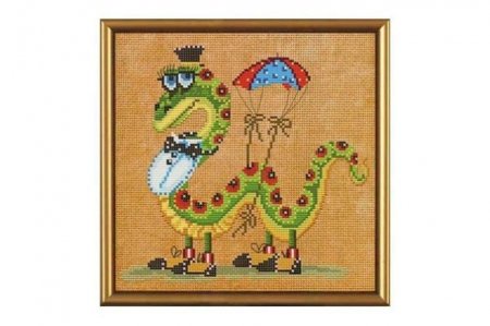 Набор для вышивания бисером НОВА СЛОБОДА Змейка, с нанесенным рисунком, 20*20см