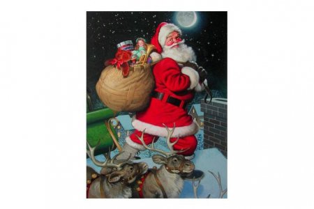 Канва с рисунком для вышивки бисером GLURIYA  Рождественский гость, 42*27,7см