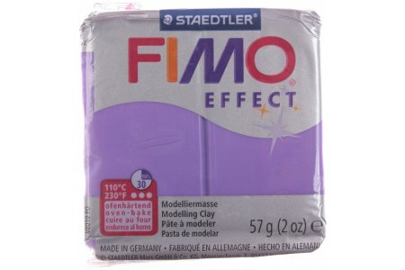 Полимерная глина FIMO Effect, полупрозрачный сиреневый (604), 57г