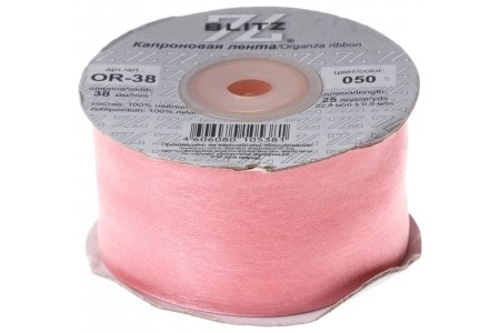 Лента капроновая BLITZ бледно-розовый(050), 38 мм, 1м