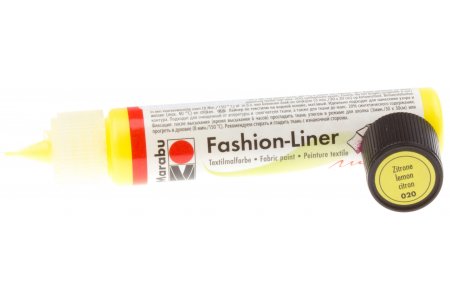 Контур по ткани MARABU Fashion Liner лимон (020), 25 мл