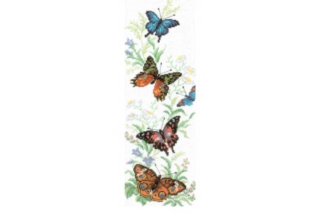Набор для вышивания крестом РТО Порхающие бабочки, 16*45см