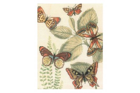 Набор для вышивания крестом РТО Царство бабочек летом, 20*26см