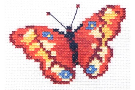 Набор для вышивания крестом АЛИСА Бабочка, 10*7см