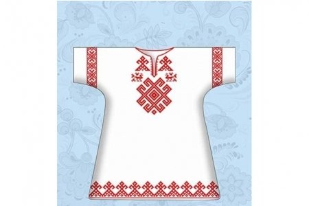 Набор для вышивания крестом Каролинка, х/б бязь, Сорочка детская крестильная, от 0 до 3 лет