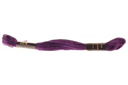 Нитки мулине хлопок ПНК, 10м, 2214, фиолетовый