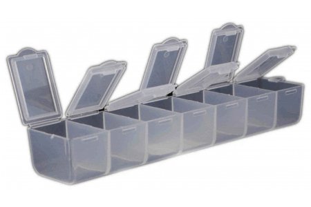 Коробка пластиковая для мелочей GAMMA, прямоугольная, 7 секций, 15*3см