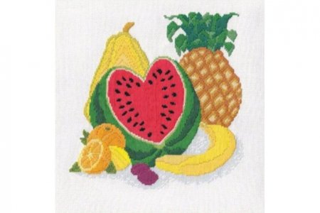 Набор для вышивания крестом Panna Экзотические фрукты, 25*25см