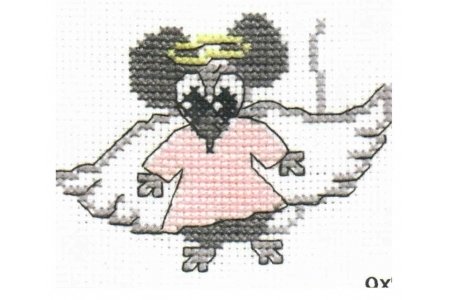 Набор для вышивания крестом КЛАРТ Мышка-ангел, 9*7см