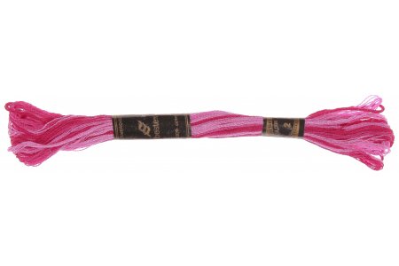 Нитки мулине BESTEX 8м, М24, розово-бордовый меланж