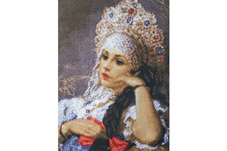 Ткань с рисунком для вышивки бисером КАРОЛИНКА Василиса, 27*35,6см