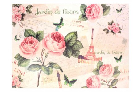 Бумага для декупажа CALAMBOUR Парижские розы, 35*50см