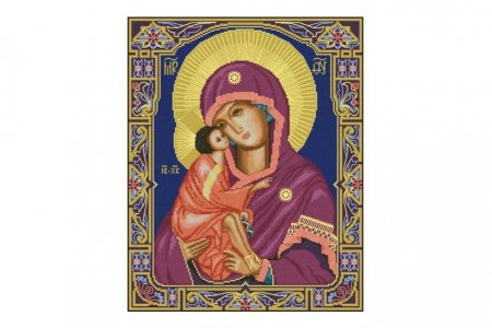 Канва с рисунком Новая Слобода Богородица Донская, 29,7*42см