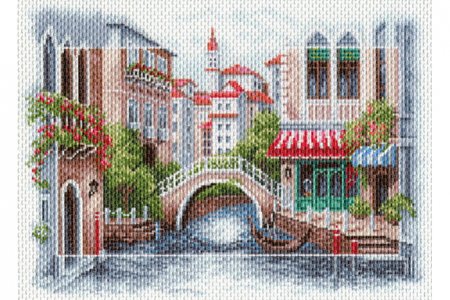 Канва с рисунком для вышивки крестом МАТРЕНИН ПОСАД Венецианский мостик, 27*37см