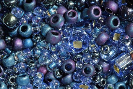 Бисер японский микс TOHO фиолетово-синий (3204), 10г