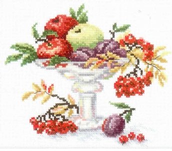 Набор для вышивания крестом РТО Ваза с фруктами, 18*15см
