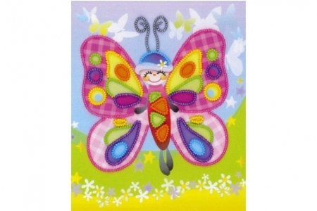 Набор для вышивания бисером РИОЛИС (Сотвори Сама) Сказочная бабочка, с нанесенным фоном, 15*18см