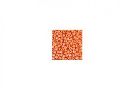 Бисер китайский круглый Ideal 10/0 непрозрачный/глянцевый оранжевый (130), 50г