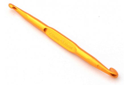 Крючок для вязания GAMMA двусторонний, металлический, d7-8мм, 13см