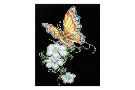 Набор для вышивки бисером ОВЕН Бабочка на цветке, 20*28см