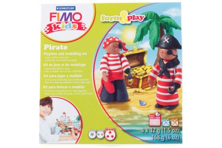 Набор полимерной глины FIMO kids form&play, Пират, 4цвета