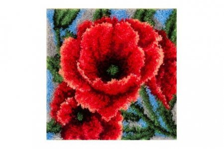 Набор для вышивания ковровой технике PANNA Красные маки, 39*39см