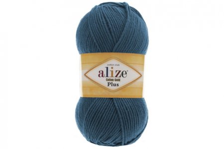 Пряжа Alize Cotton Gold plus темно-синий (58), 55%хлопок/45%акрил, 200м, 100г