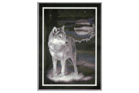 Набор для вышивания крестом Panna Белый волк, 24,5*36см