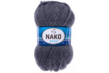Пряжа Nako Jersey темно-серый (193), 85%акрил/15%шерсть, 74м, 100г