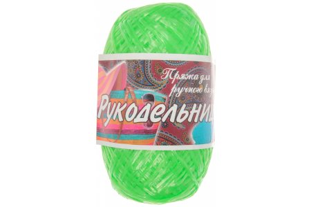 Пряжа Пехорка Рукодельница мочалка салатовый (21), 100%полипропилен, 200м, 50г
