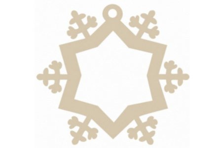 Заготовка для декорирования деревянная CRAFT PREMIER ёлочная игрушка Звезда-снежинка, 3шт, 6,5*6*0,3см