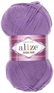 Пряжа Alize Cotton Gold темно фиолетовый (44), 55%хлопок/45%акрил, 330м, 100г 