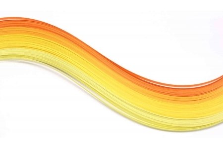 Бумага для квиллинга, Желто-оранжевый, длина 300мм, ширина 10мм, 150 полосок, микс, плотность 130г/кв.м