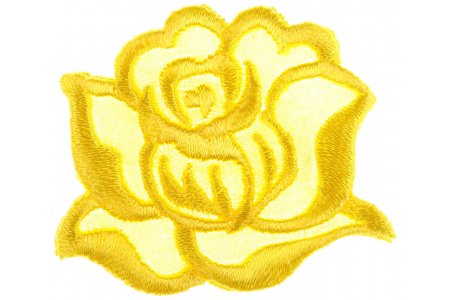 Термонаклейка Роза желтая, 4*4,5 см