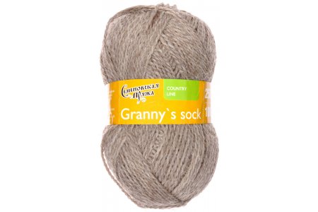 Пряжа Семеновская Granny`s sock W (Бабушкин носок ЧШ) натуральный темно-коричневый (105), 100%шерсть, 250м, 100г