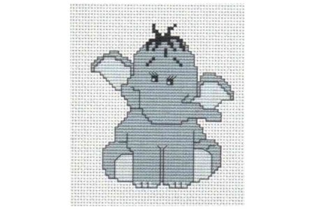 Набор для вышивания крестом Luca-s Голубой слон, 8,5*10см