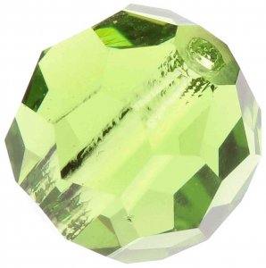 Бусина стеклянная PRECIOSA Шар граненый, светло-зеленый, 8мм