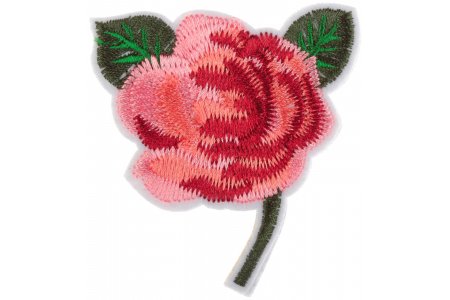 Термонаклейка Розовая роза, 7*6 см